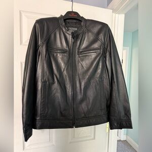 Men’s Black Leather Jacket Size XL - like new.
Guess